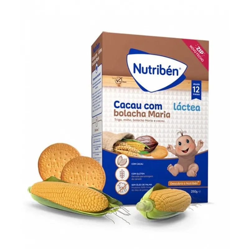Nutriben Млечна каша с какао и бисквити Мария 12м., 250г