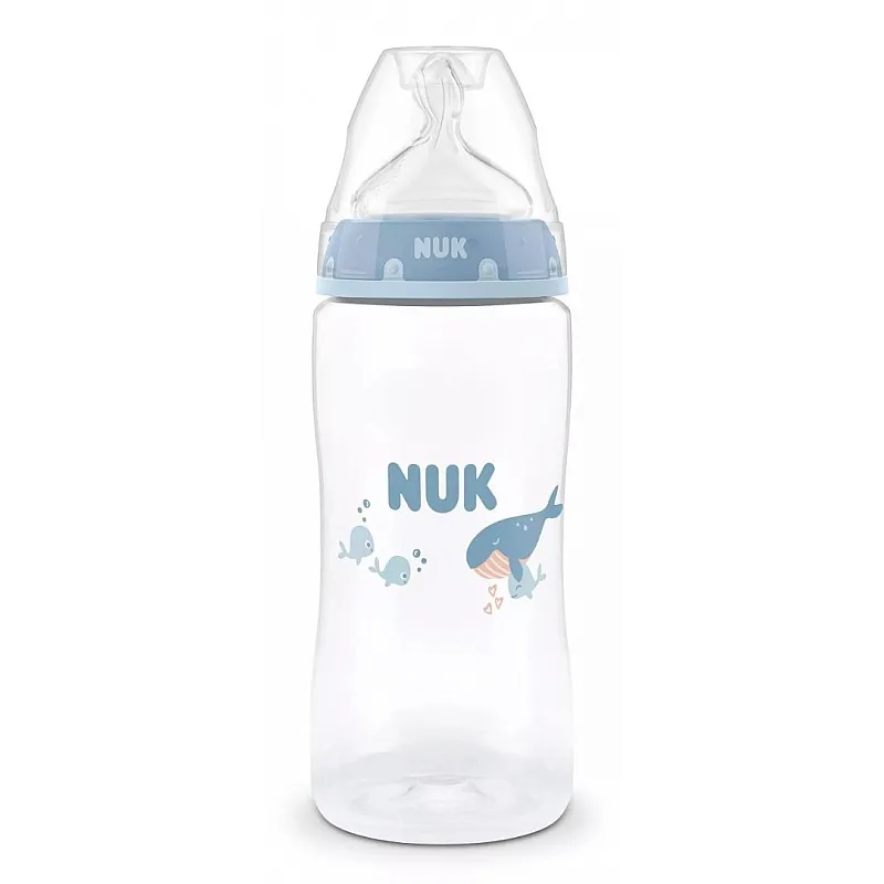 NUK First Choice РР Шише Temperature control 300мл. силиконов биберон 3+мес. р-р М, Кит