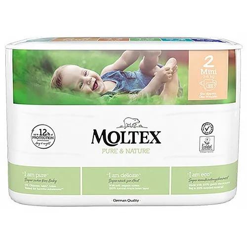 MOLTEX Еко пелени мини 2 3-6кг 38бр.