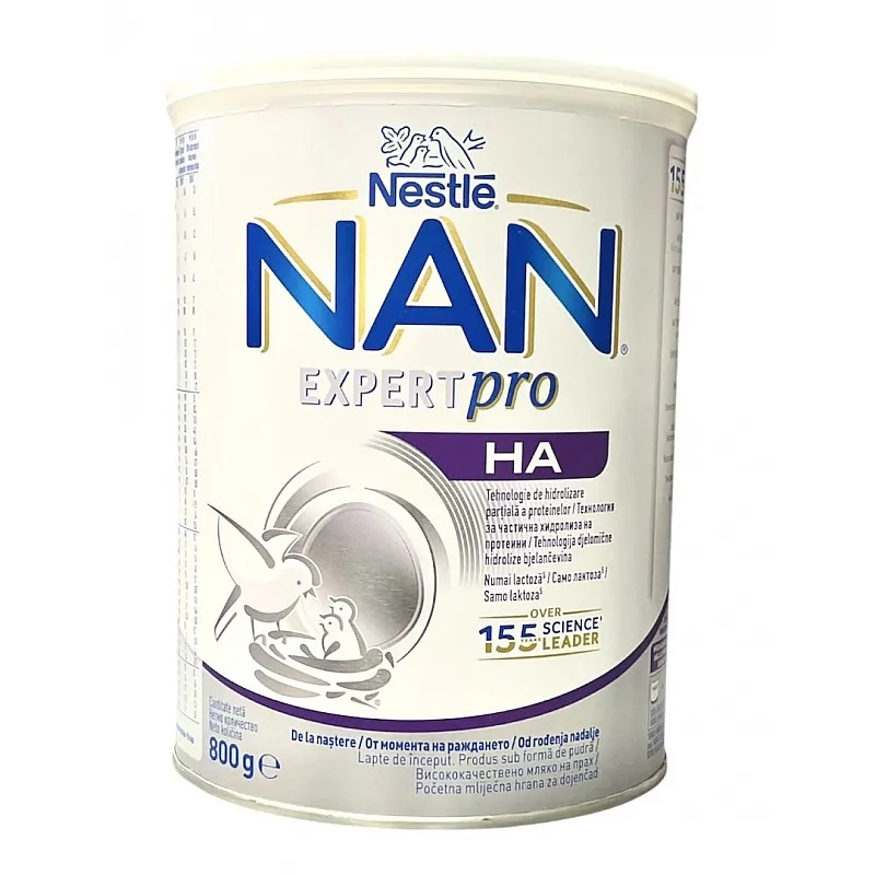 NESTLE NAN HA Expert Pro Хипоалергенно мляко 0м+ 800г