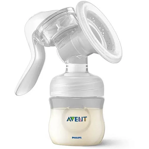AVENT Механична помпа Comfort + Шишета Natural + контейнери VIA
