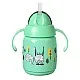 Tommee Tippee SUPERSTAR НЕРАЗЛИВАЩА СЕ ЧАША СЪС СЛАМКА с дръжки 300мл 6м+ BACSHIELD ЗЕЛЕН