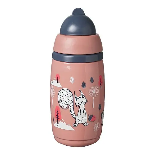 Tommee Tippee SUPERSTAR НЕРАЗЛИВАЩА СЕ ТЕРМОЧАША СЪС СЛАМКА 266мл 12м+ BACSHIELD РОЗОВ