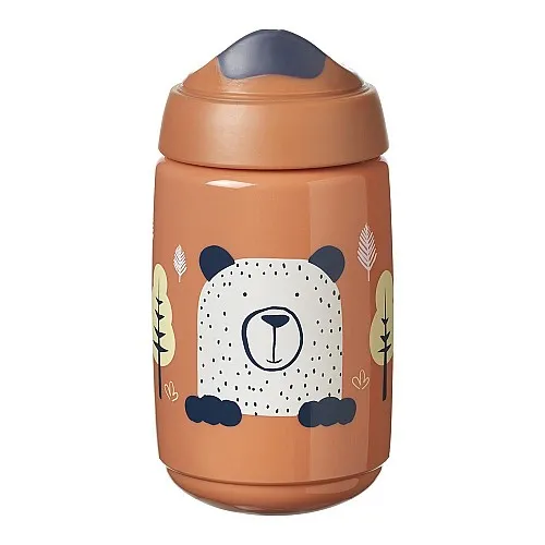 Tommee Tippee SUPERSTAR НЕРАЗЛИВАЩА СЕ ЧАША С ТВЪРД НАКРАЙНИК 390мл 12+ BACSHIELD Оранж