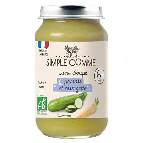 Simple Comme БИО Зеленчукова супа Пащърнак, картофи и тиквички 6м. 190г