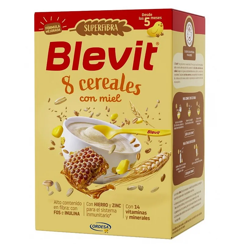 Blevit Безмлечна каша SUPERFIBER 8 Зърнени Храни С Мед 5м. 500г
