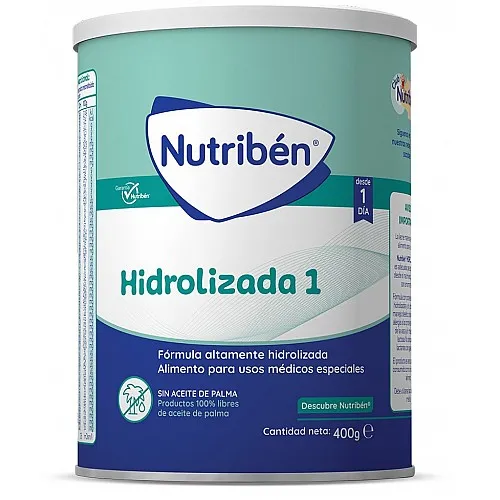 Nutribén Hidrolizada 1 Мляко за кърмачета за специални медицински цели за диетотерапия при алергия или непоносимост към краве мляко 0м. 400г
