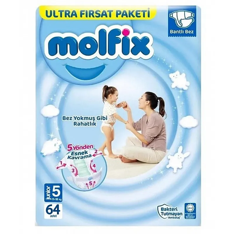 Molfix Jumbo Pack 5 Junior 11-18кг - 64бр.