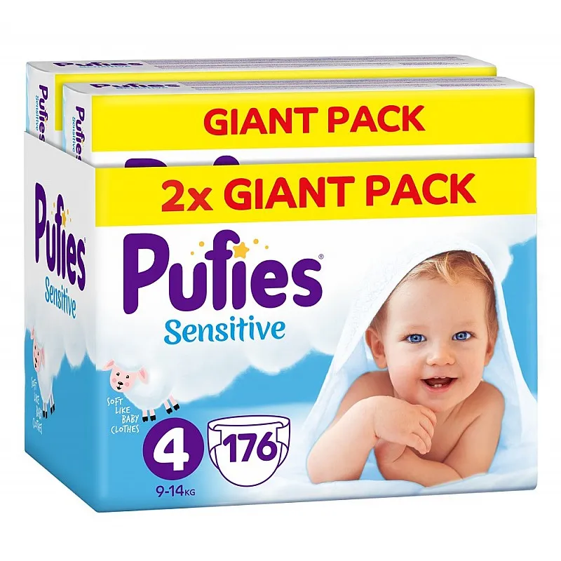 Pufies Sensitive Big Pack 4 Maxi 9-14кг 176бр.