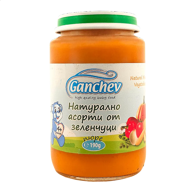 GANCHEV Натурално асорти от зеленчуци 4м.190г