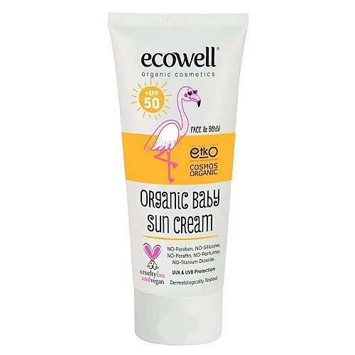 Ecowell Бебешки слънцезащитен крем 110г SPF 50