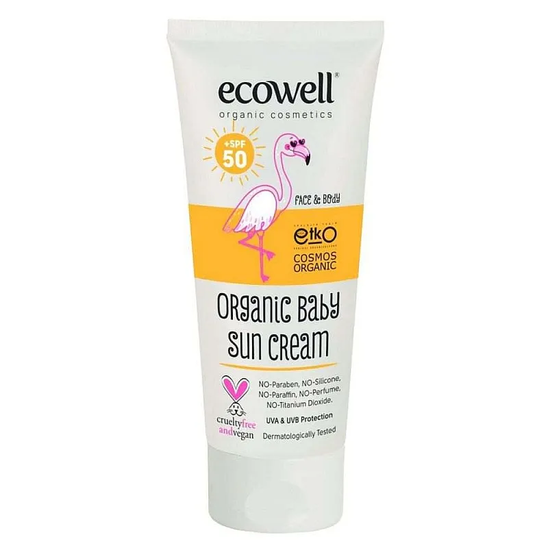 Ecowell Бебешки слънцезащитен крем 110г SPF 50