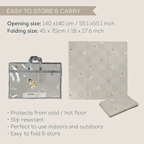 Бебешка подложка от пяна, Taf Toys, Fold ′n Play, Checkers, Шах