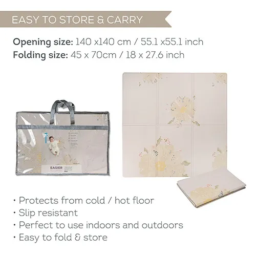 Бебешка подложка от пяна, Taf Toys, Fold ′n Play, Цветя