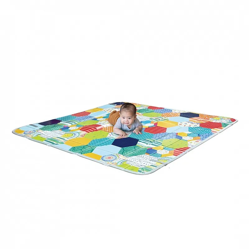 Сгъваема мека постелка от пяна, Infantino, Цветове, 147 x 147 см