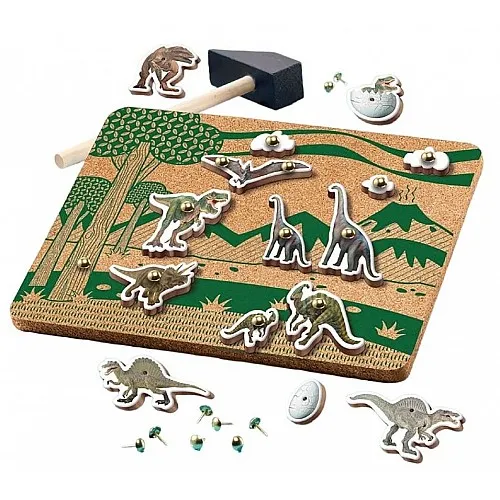 Дърводелски комплект, Totum, Динозаври, 17 части