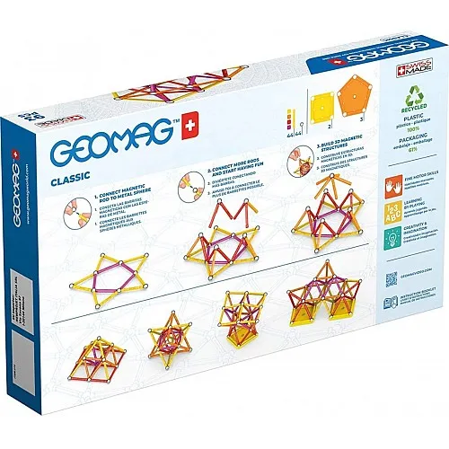 Магнитен конструктор, Geomag, Classic, 93 части