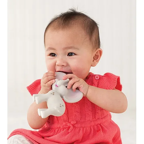 Бебешка играчка гризалка, Infantino, Слонче, Натурален каучук