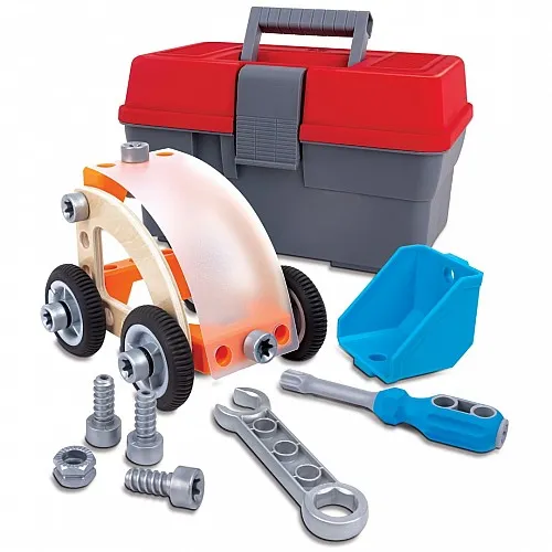 Дървен комплект, Hape, Млад изобретател, Автомобил, 37 части