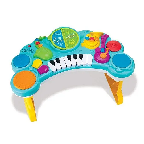 Интерактивна играчка, Infantino, B Kids, 10 в 1 Музикален център, Син