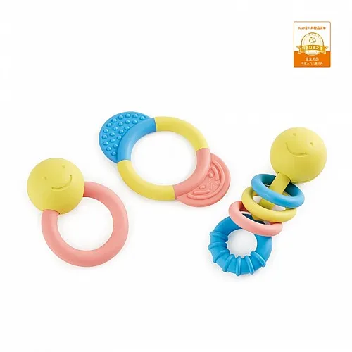 Комплект бебешки гризалки и дрънкалки, Hape, 3 броя