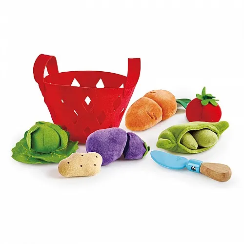 Игрален комплект, Hape, Кошница със зеленчуци, 8 части