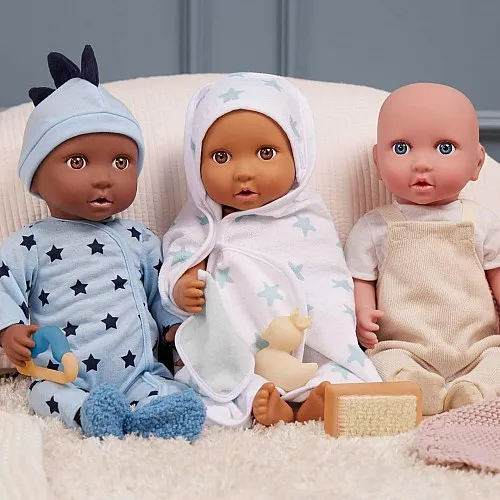 Комплект аксесоари за кукла, Battat, Lulla Baby, Дрехи за момчета, 11 части, Син