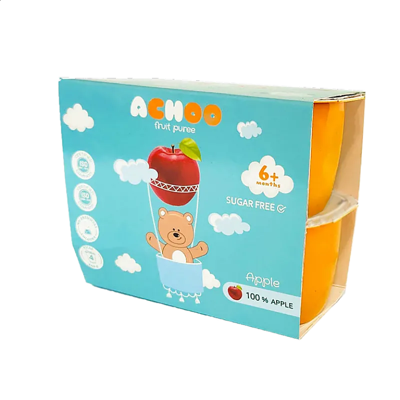 Achoo Пюре ябълка 6м. 4х100г