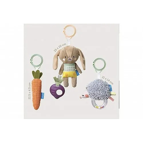 Комплект интерактивни плюшени играчки, Taf Toys, Джени, Спайк и Морковът, 3 броя