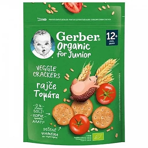 Gerber Organic Пшенични крекери с домат 12м. 100г