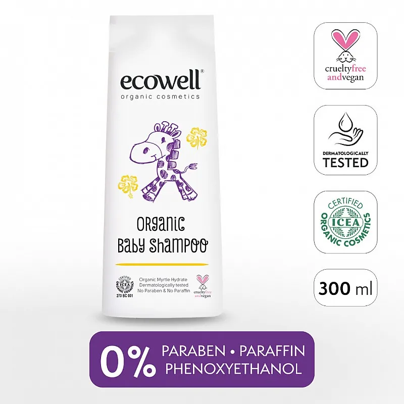 Ecowell Органичен бебешки шампоан 300мл