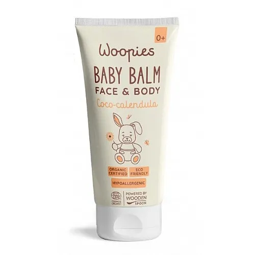 Woopies Бебешки балсам за лице и тяло с кокос и невен 100мл