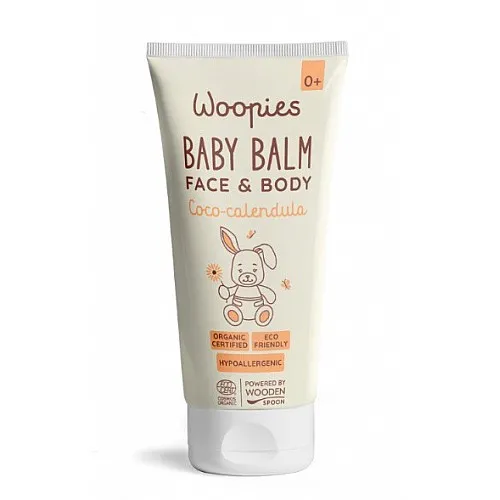 Woopies Бебешки лосион за лице и тяло с кокос и невен 100мл
