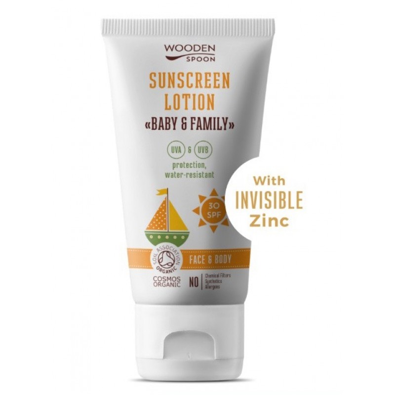WOODEN SPOON Био Слънцезащитен лосион “Baby&Family” SPF 30 150мл.