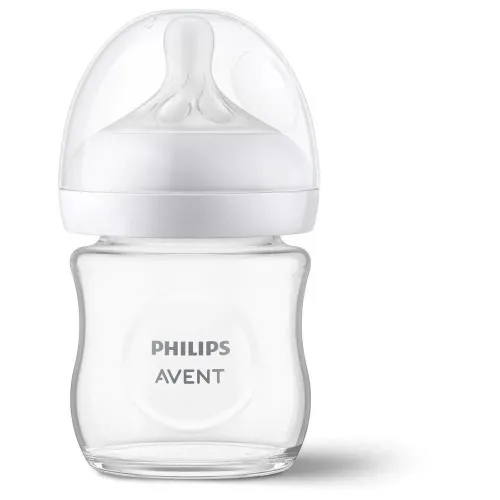 Philips Avent Стъклено шише NATURAL RESPONSE 3.0 с биберон поток 2 0м+ 120 мл.