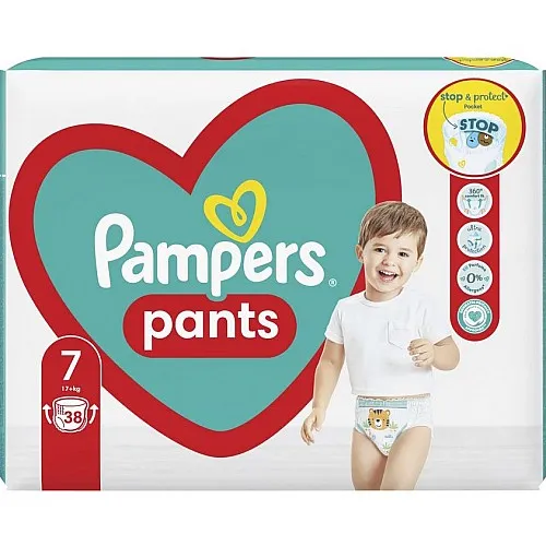 Pampers Гащички за еднократна употреба Jumbo Pack 7  17+ кг - 38бр.