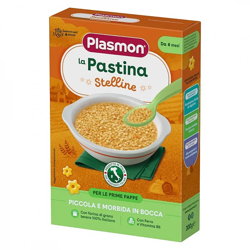 PLASMON Бебешка паста Звездички “STELLINE” 6м. 340г