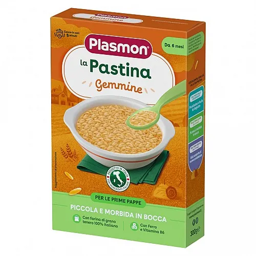 PLASMON Бебешка паста зрънца Gemmine 6м. 340г