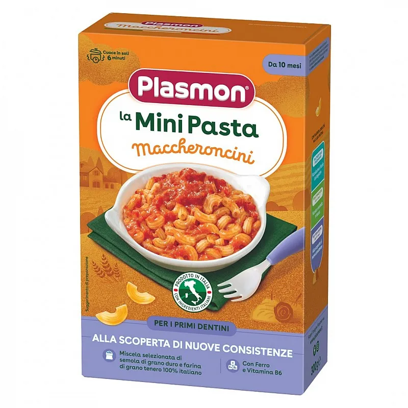 PLASMON Бебешка паста Maccheroncini 10м. 340г