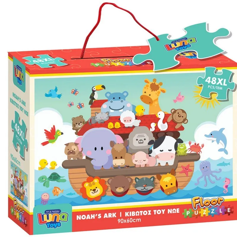 Luna Toys Пъзел 48 елемента с XL части Ноев ковчег