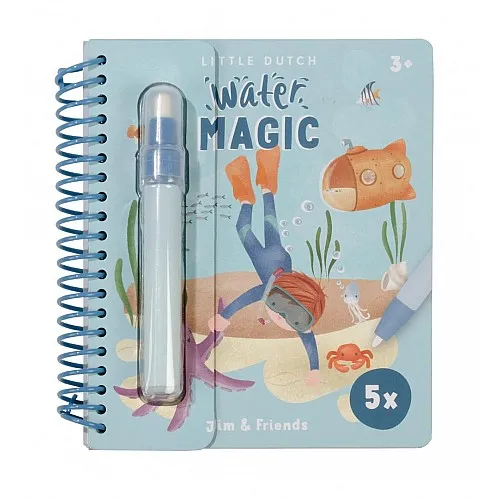 Little Dutch Книжка за оцветяване с вода Jim