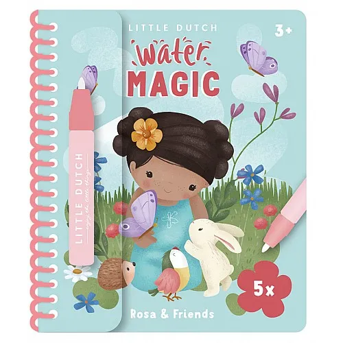 Little Dutch Книжка за оцветяване с вода Rosa