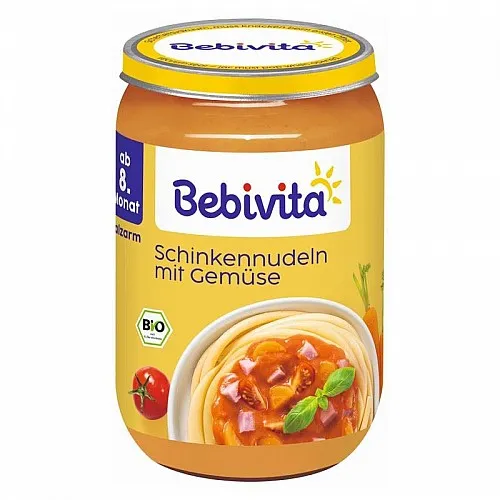 BEBIVITA Паста с шунка и зеленчуци 8м. 220г