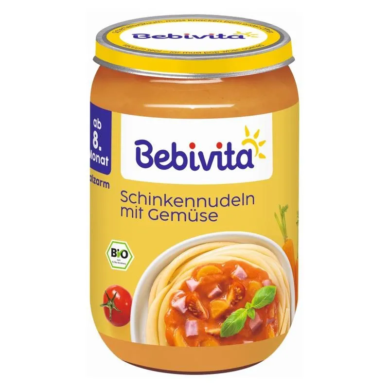 BEBIVITA Паста с шунка и зеленчуци 8м. 220г