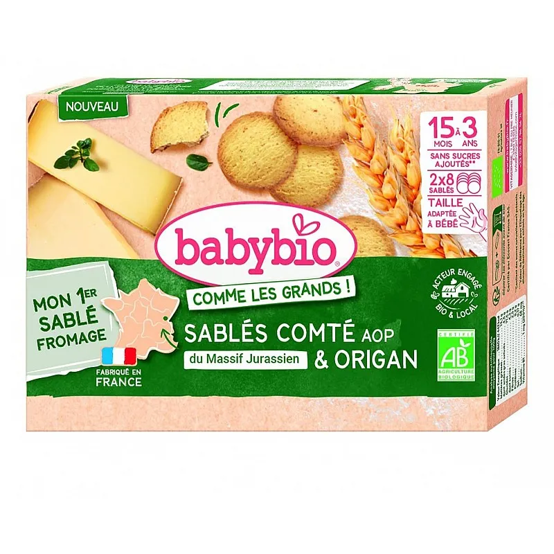 Babybio БИО мини Бисквити със СИРЕНЕ Comte AOP и РИГАН 15м. 72г