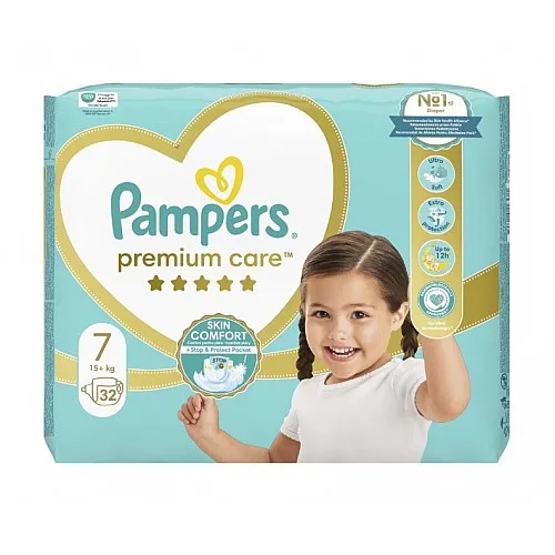 Pampers Premium Care 7 Еднократни пелени 15+кг 32бр.