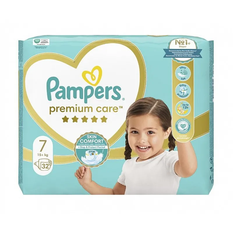 Pampers Premium Care 7 Еднократни пелени 15+кг 32бр.