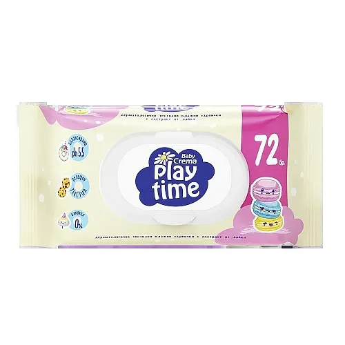 Мокри кърпички Play Time 72бр.