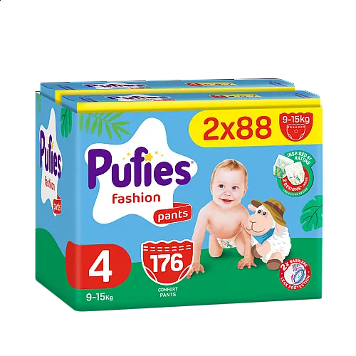 Pufies Памперс гащички 4 9-15кг 176бр.