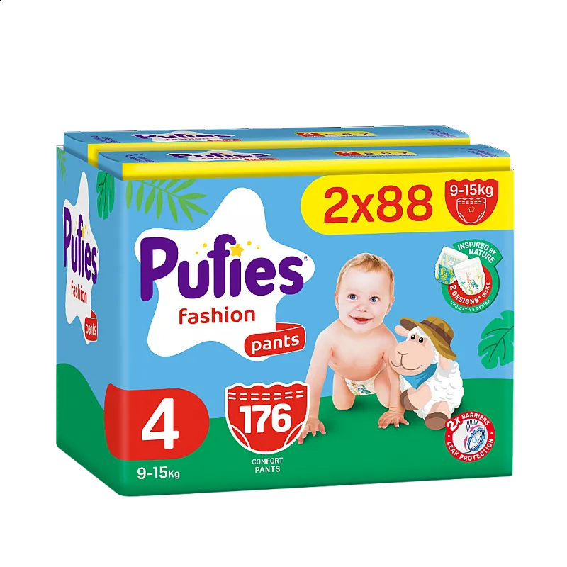 Pufies Памперс гащички 4 9-15кг 176бр.